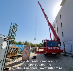 montare-demontare macara turn in Timisoara, cu transport agabaritic